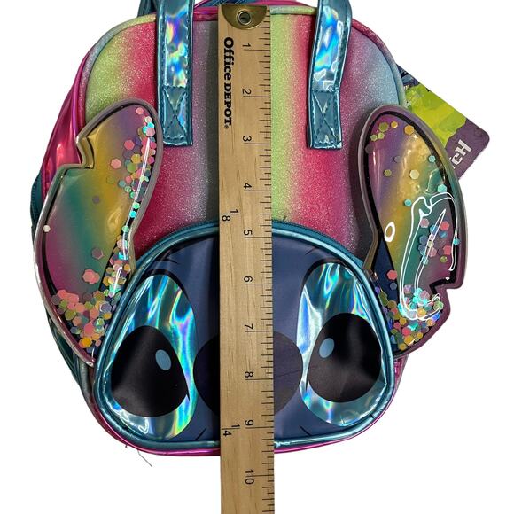 NWT Disney Stitch Plastic Glitter Mini Backpack - Picture 5 of 6